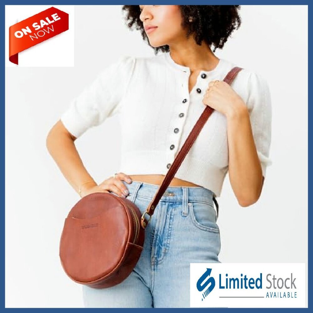 Full Grain Leather Crossbody Bag with Adjustable Strap, Exterior & Interior - Picture 7 of 8